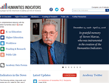 Tablet Screenshot of humanitiesindicators.org